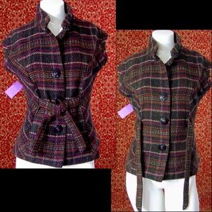 CABI pink plaid vest S 🗓️